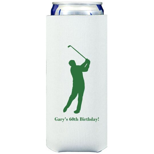 Golf Day Collapsible Slim Koozies